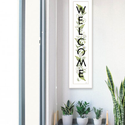 Welcome Sign II 1 White Framed Print Wall Art