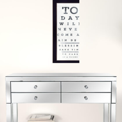 Eye Chart I 4 Black Framed Print Wall Art