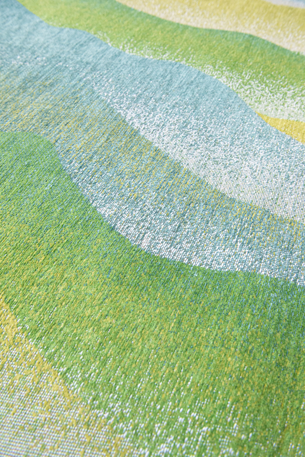 8' x 11' Green and Yellow Abstract Non Skid Area Rug
