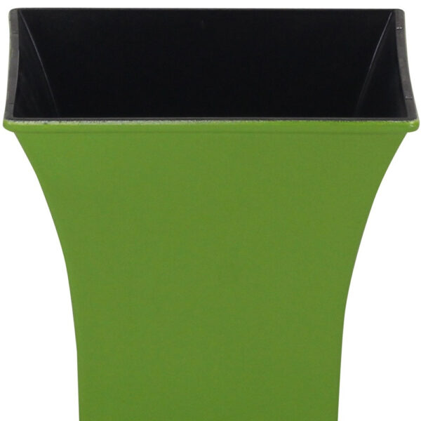 5" Lime Green Recycled Plastic Indoor Outdoor Square Pot Planter