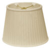 10" Ivory Oval Side Pleat Shantung Lampshade