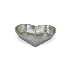 7" Silver Heart Cast Iron Handmade Vanity Tray
