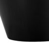 17" Black Ceramic Round Table Lamp With Ivory Drum Shade