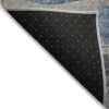 8' X 10' Blue Gray And Charcoal Abstract Washable Indoor Outdoor Area Rug