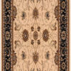 2’ x 20’ Cream and Black Decorative Runner Rug