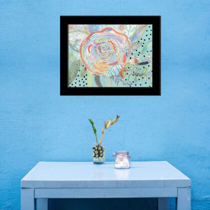 Bloom For Yourself 4 Black Framed Print Wall Art