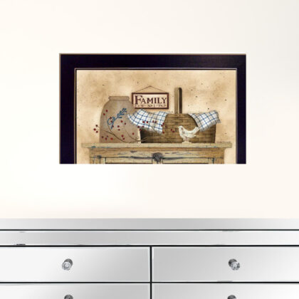 Family Still Life 2 Black Framed Print Wall Art
