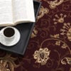 3’ x 15’ Red and Black Ornamental Runner Rug