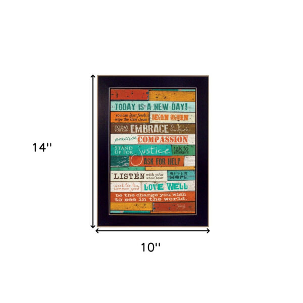 A New Day 1 Black Framed Print Wall Art