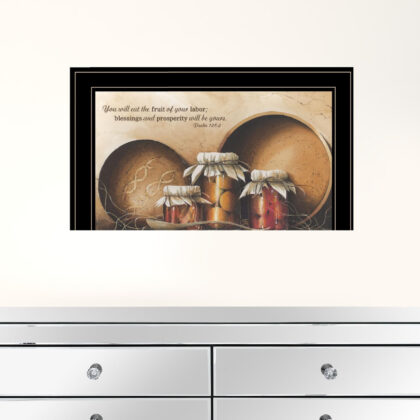 Blessings And Prosperity 3 Black Framed Print Wall Art