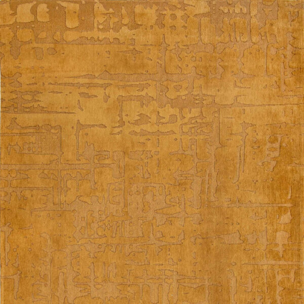 8' x 11' Yellow Abstract Non Skid Area Rug