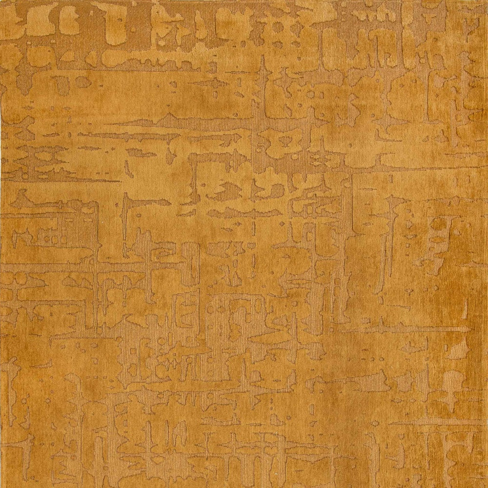 8' x 11' Yellow Abstract Non Skid Area Rug