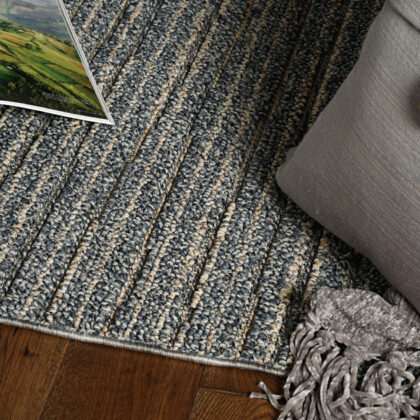8'X10' Denim Blue Machine Woven Uv Treated Indoor Outdoor Area Rug