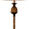 65" Brown Floor Lamp With Brown Fabric Bell Shade