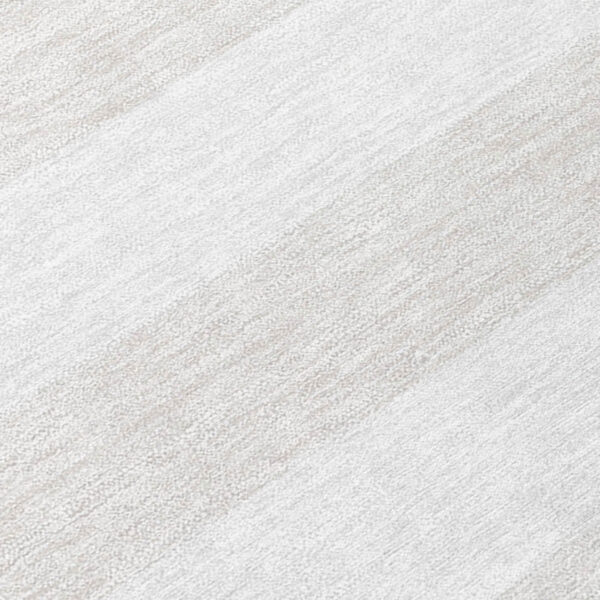 10' X 14' Ivory Striped Washable Indoor Outdoor Area Rug