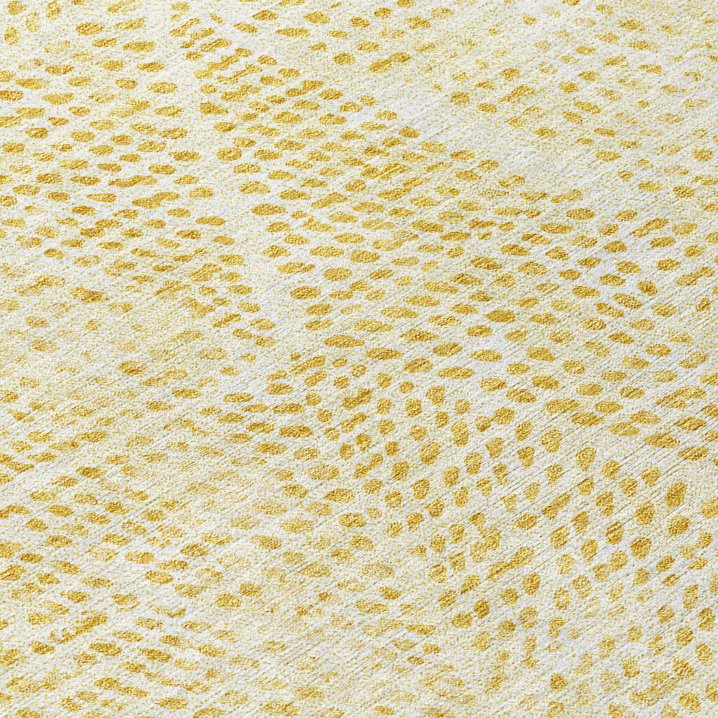 8' X 10' Wheat Gold And Ivory Geometric Washable Indoor Outdoor Area Rug