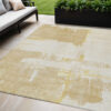 5' X 8' Beige Gold And Tan Abstract Washable Indoor Outdoor Area Rug