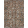 9' X 12' Brown Gray And Charcoal Oriental Washable Indoor Outdoor Area Rug
