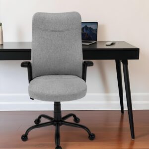 Gray and Black Rolling Drafting Chair