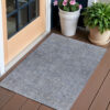 3' X 5' Navy Blue And Gray Southwestern Washable Indoor Outdoor Area Rug