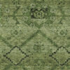 10' X 14' Olive Green Fern Green And Artichoke Green Floral Washable Indoor Outdoor Area Rug