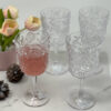 Set of Four Clear Paisley Acrylic Stemmed All Purpose Wine Glass