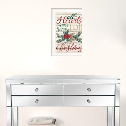 Home For Christmas 1 White Framed Print Wall Art