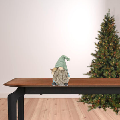 Set of Four 6" Blue and Green Polyresin Other Fantasy Sci-Fi Sitting Gnome Tabletop Sculpture