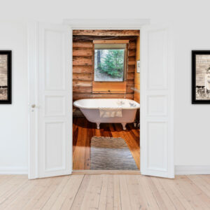 Set Of Two Laundry Room 2 Black Framed Print Bathroom Wall Art