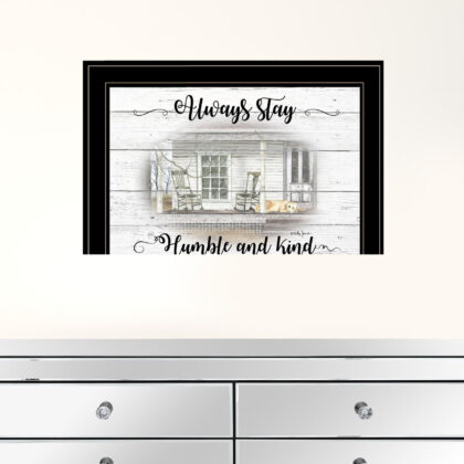 Humble And Kind Black Framed Print Wall Art