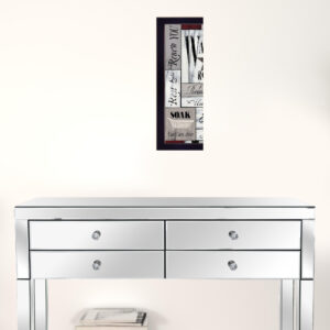 Soak Your Cares Away 2 Black Framed Print Wall Art