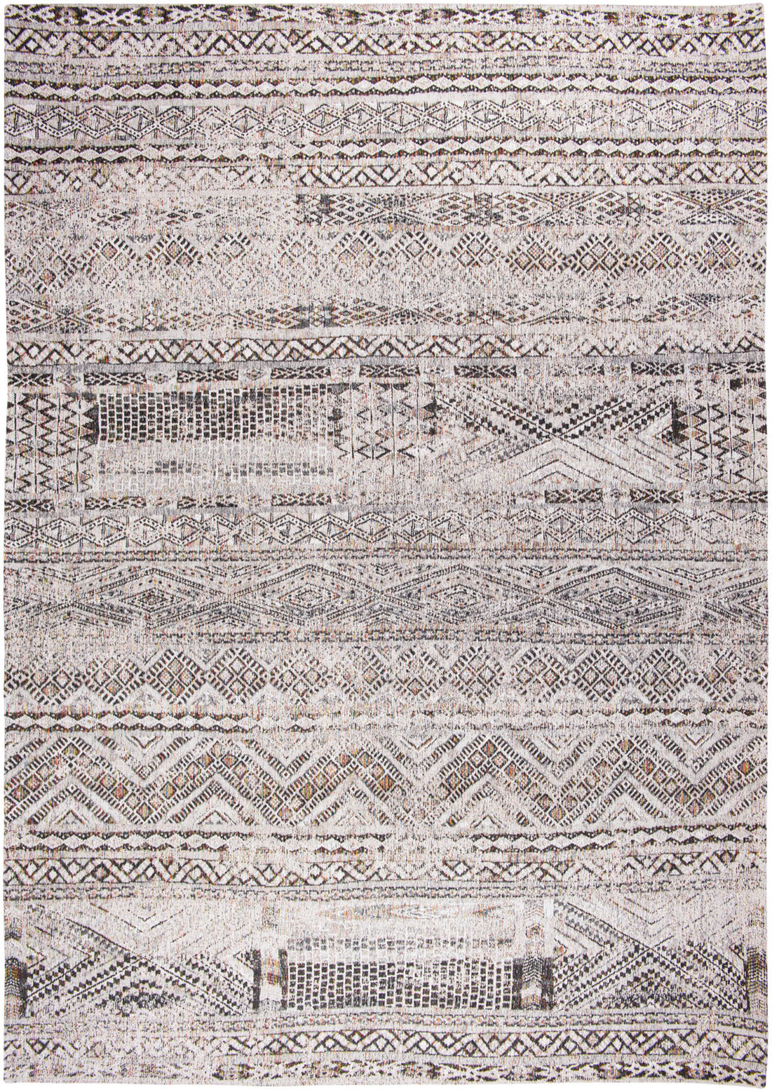 8' x 11' Gray and White Oriental Non Skid Area Rug