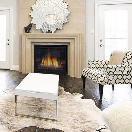 60" X 84" Light Brindle Cowhide  Rug