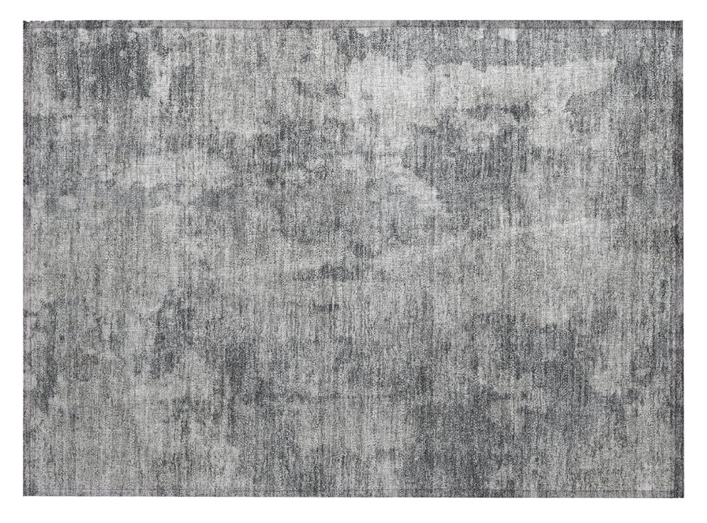 2' X 3' Gray Abstract Washable Non Skid Indoor Outdoor Area Rug