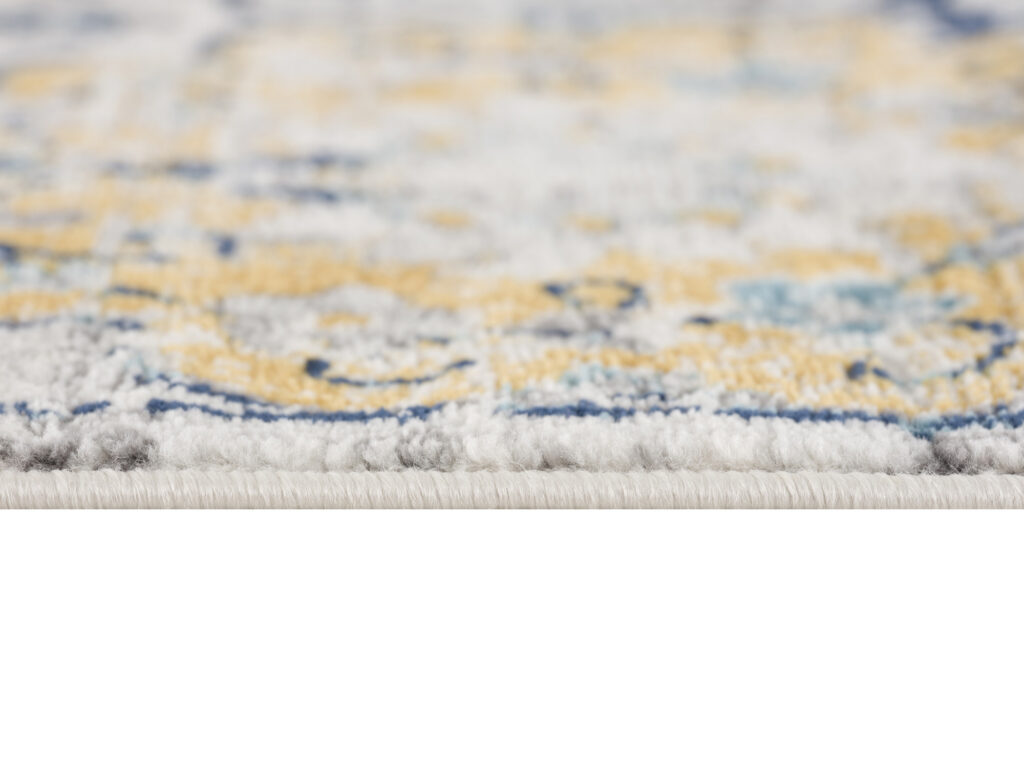 5' X 7' Blue Floral Dhurrie Area Rug