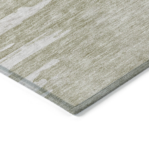 8' X 10' Taupe Beige And Tan Abstract Washable Indoor Outdoor Area Rug