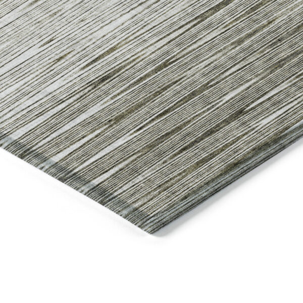 9' X 12' Taupe And Beige Abstract Washable Indoor Outdoor Area Rug
