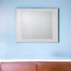 37" White Square Wood Framed Mounted Dresser Mirror