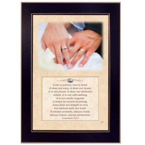 Love Is Kind Black Framed Print Wall Art