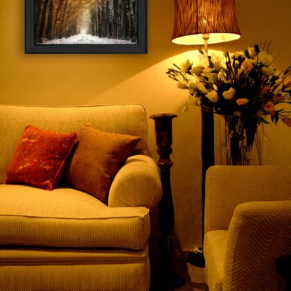 Autumn To Winter Black Framed Print Wall Art