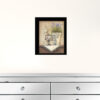 Bath 3 Floral and Lace Black Framed Print Bathroom Wall Art