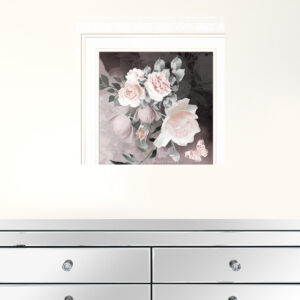 Noir Roses IV 3 White Framed Print Wall Art