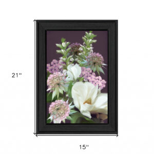 Wild For Plum Bouquet 3 Black Framed Print Wall Art