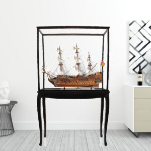 69" Wood Brown San Felipe Large Floor Display Boat Hand Painted Decorative Boat