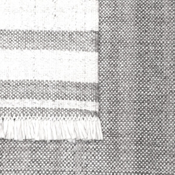 8' X 10' Gray Striped Handmade Stain Resistant Non Skid Indoor Outdoor Area Rug