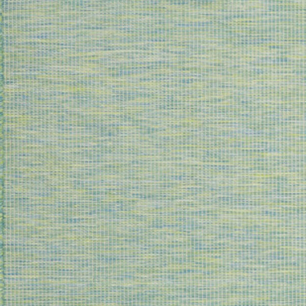 9' X 12' Blue and Green Indoor Outdoor Area Rug