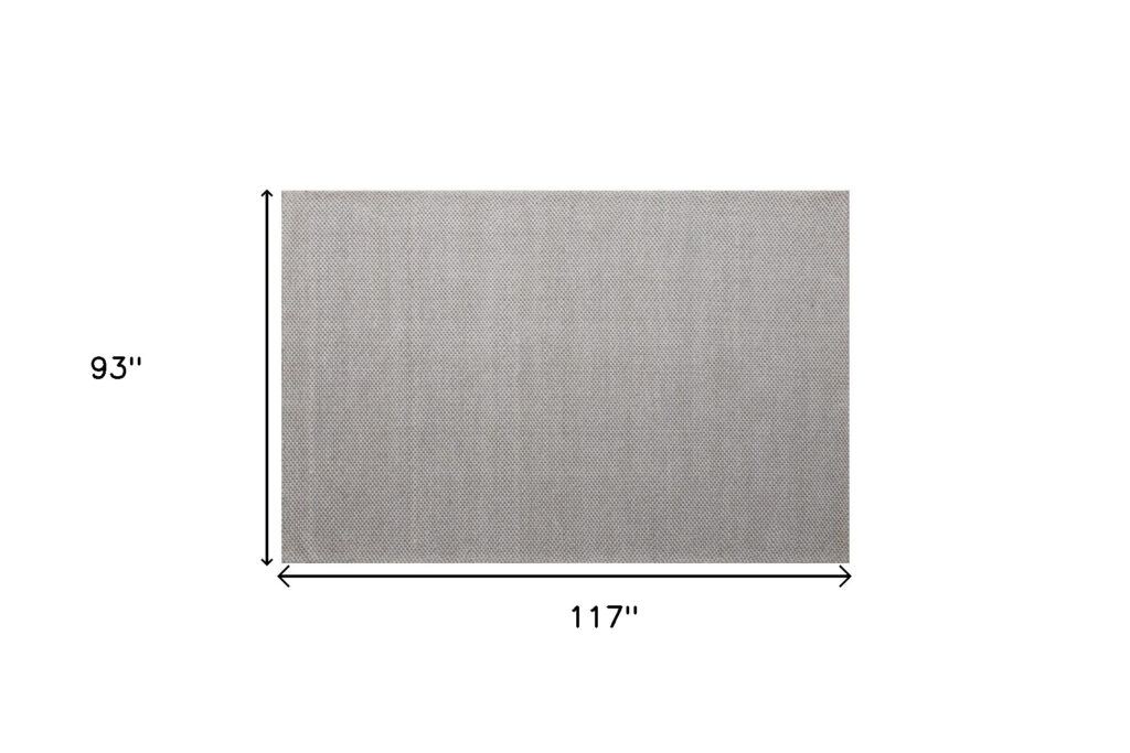 8' x 10' Beige Hand Woven Non Skid Area Rug