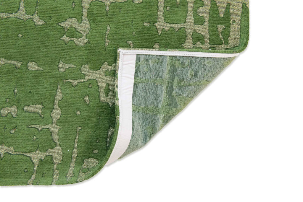 8' Green Round Abstract Non Skid Area Rug