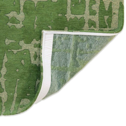 8' Green Round Abstract Non Skid Area Rug