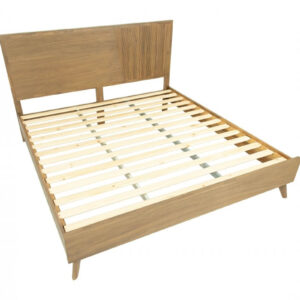 Natural Wood King Bed Frame